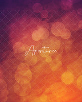 Aperturee - Orange Tang Bokeh Light Abstract Photo Backdrop